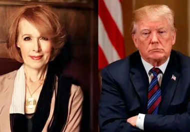 E. Jean Carroll y Donald Trump.