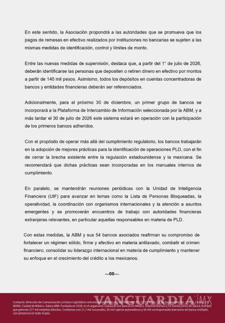 $!A partir de 2026, bancos pedirán INE para retirar o depositar dinero en efectivo