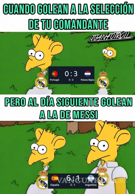 $!Los memes del España 6-1 a Argentina