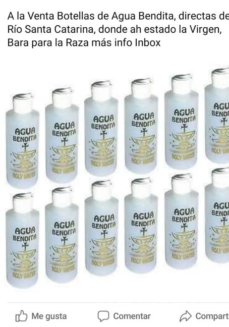 Venden ahora agua bendita del lecho del Río Santa Catarina