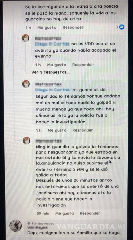 $!Los organizadores aseguran que el evento concluyó a las 02:00 horas y que proporcionaron asistencia a Juan Pablo, quien se negó a recibirla.
