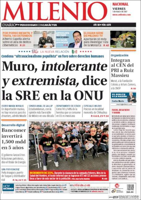 $!Titulares Prensa Nacional 03/03/2017