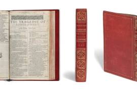 Subastan un ejemplar del &quot;Primer Folio&quot; de William Shakespeare, con un precio estimado de 4 mdd