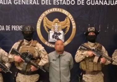 De acuerdo a un comunicado de la Fiscalía General del Estado, “El Marro” fue encontrado culpable del delito de secuestro, junto con otros cinco sujetos que le acompañaban el 2 de agosto de 2020. FOTO: FGE DE GTO.