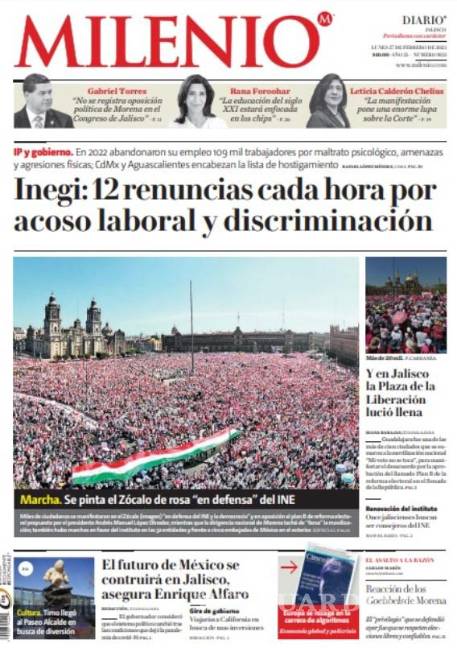 $!Así reaccionaron medios nacionales a la protesta en defensa del INE