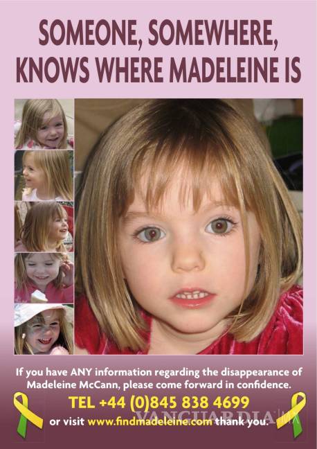 $!10 años después, la policía británica sigue buscando a Madeleine McCann