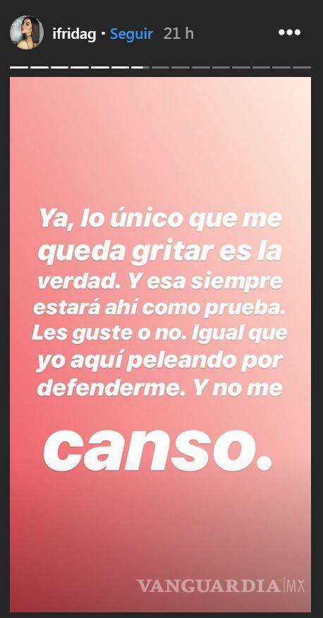 $!'Son unas trepadoras' dice Frida Sofía de la dinastía Pinal, manda mensaje a su abuela