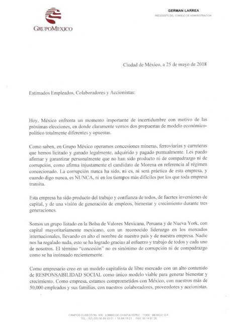 $!López Obrador calificó al empresario Germán Larrea como 'traficante de influencias'