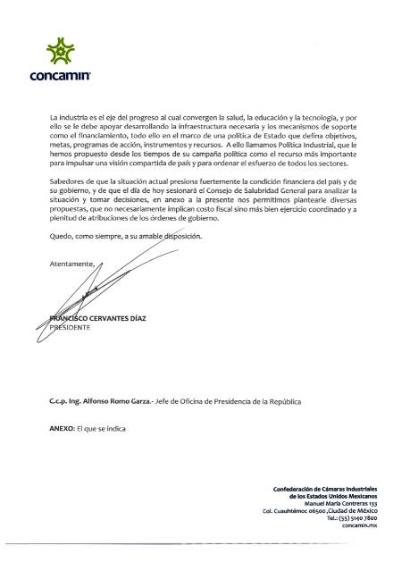 $!Industriales mexicanos piden a AMLO "actuar decididamente" ante el coronavirus