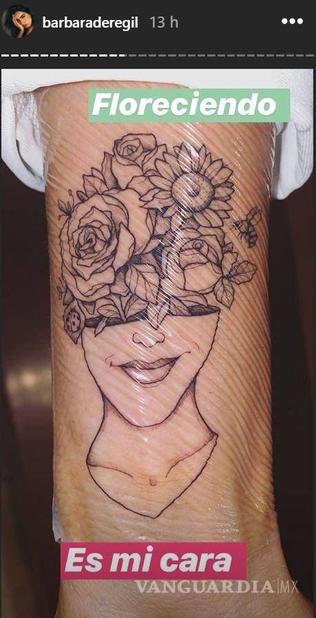 $!‘Egolatra’; Bárbara del Regil se tatúa su cara y la atacan en redes