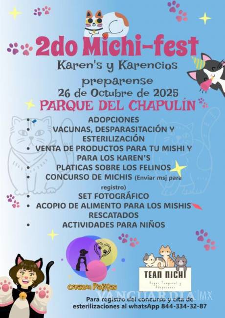 $!El Michi-Fest 2025 ofrecerá vacunación, desparasitación y esterilización a bajo costo en el Parque Ecológico El Chapulín.