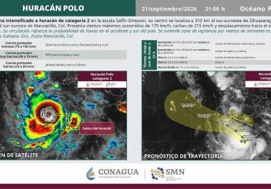 Huracán Polo se ha intensificado a categoría 2.