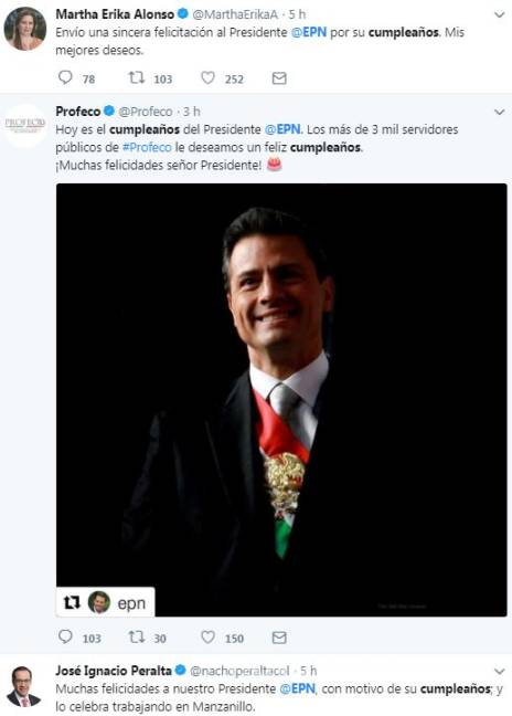 $!Hacen 'bullying' a Peña Nieto en su último cumpleaños como Presidente de la República
