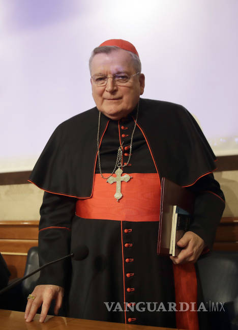 $!Raymond Burke, cardenal de EU, quiere que el papa responda sobre abusos sexuales