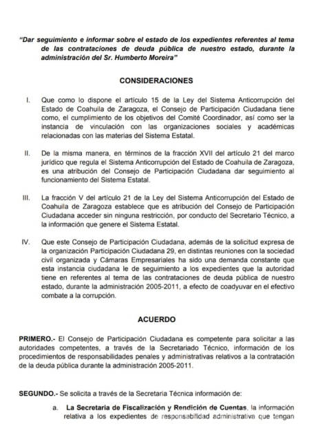 $!Exige ONG a SEA de Coahuila informe sobre investigación de megadeuda