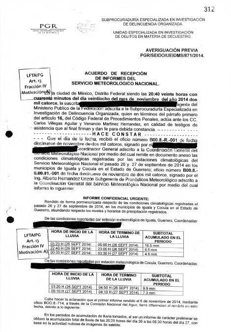 $!PGR planteó incendio en Cocula sin el reporte de lluvia