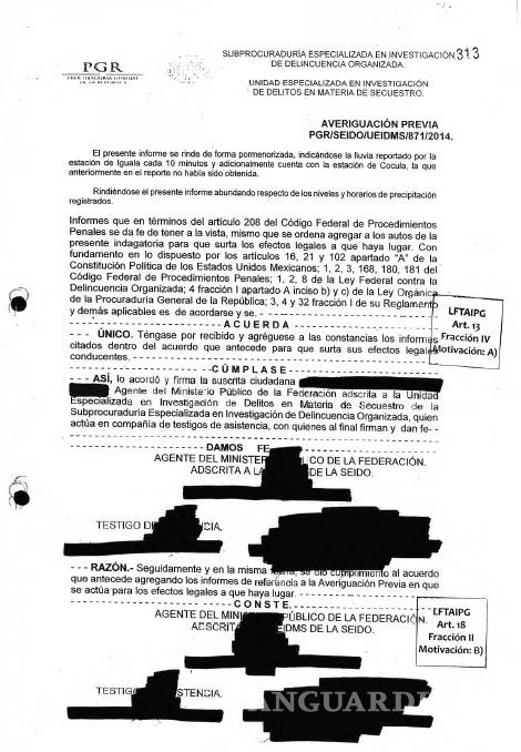 $!PGR planteó incendio en Cocula sin el reporte de lluvia