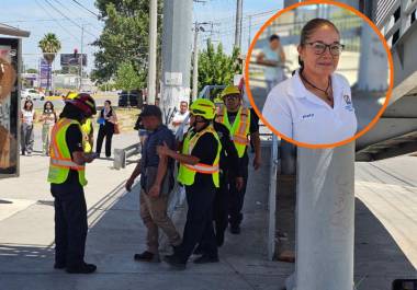 Paty Muñiz (recuadro), relató cómo, junto con otras mujeres, logró sujetar al hombre y evitar que se lanzara del puente al sur de Saltillo.