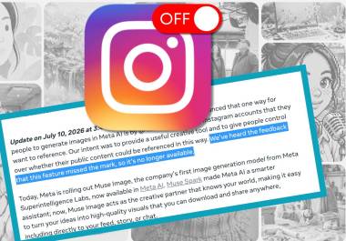 ¿Tus fotos de Instagram disponibles para la IA? Meta lo activó con Muse Image y luego lo canceló