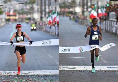 Eliud Kipchoge y Estefanía Oropeza conquistaron el primer lugar de la 21K Coahuila 2026, en una jornada que aún continúa en Saltillo.