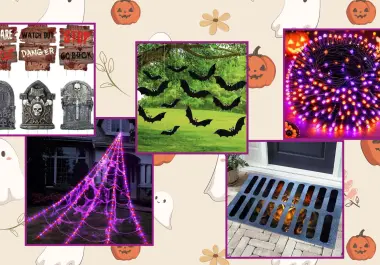 La decoración otoñal que hayas puesto en tu hogar puede ser muy bien utilizada para dar un toque fantasmagórico.