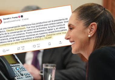 Donald Trump elogia a Sheinbaum tras llamada: ‘México tiene una líder maravillosa’