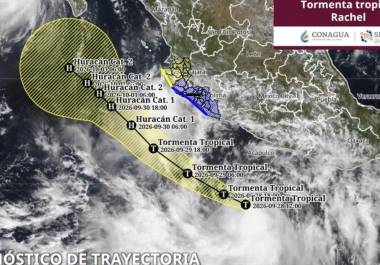La Tormenta Tropical ‘Rachel’ sigue desplazándose de forma paralela a las costas del Pacífico mexicano