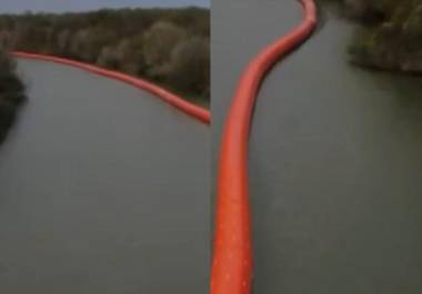 El gobierno de Estados Unidos reforzó la frontera entre Brownsville y Matamoros con boyas ancladas en el Río Bravo, como parte de una estrategia para disuadir la migración irregular y el tráfico ilícito