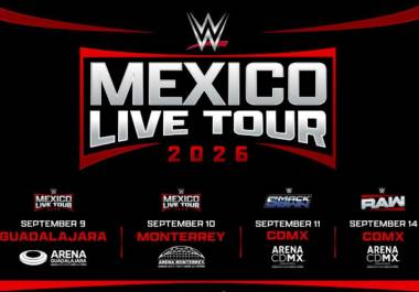 WWE anunció su regreso a México con eventos en Guadalajara, Monterrey y CDMX, donde Raw y SmackDown serán transmitidos en vivo.