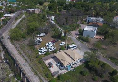 Vista aérea de la extensa propiedad ubicada a un costado del Club de Golf El Socorro en Monclova.