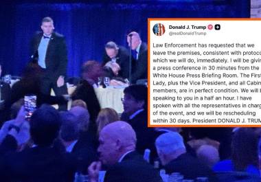 Elementos del Servicio Secreto protegen al presidente Donald Trump