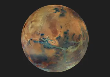 Imagen del Planeta Marte. Un equipo de científicos chinos consiguió desarrollar un material de construcción elaborado a partir de rocas marcianas y gelatina y levadura terrestres tan resistente como el hormigón.