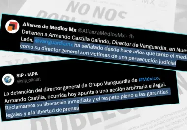 Armando Castilla Galindo, director de grupo VANGUARDIA, fue detenido en el Aeropuerto Internacional de Monterrey y posteriormente liberado al acreditarse irregularidades en la acusación en su contra.