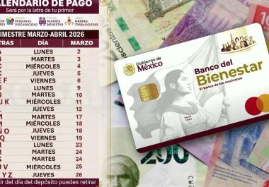 Apegados al calendario oficial compartido en las redes sociales por la titular de la Secretaría del Bienestar, Ariadna Montiel, se están depositando los 6 mil 400 pesos por apellidos.