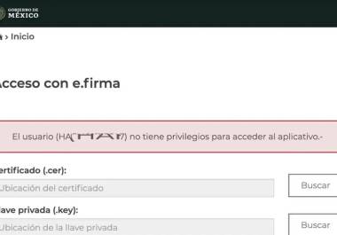 El mensaje suele aparecer cuando la plataforma del Servicio de Administración Tributaria (SAT) experimenta saturación.