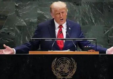 Donald Trump en la Asamblea General de la ONU llevada a cabo en Nueva York.
