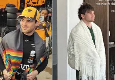 Aficionados mexicanos de Saltillo le entregaron un sarape a Pato O’Ward en Arlington 2026.