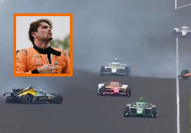 Pato O’Ward salió sin lesiones tras el accidente ocurrido en la curva 2 del Indianapolis Motor Speedway.