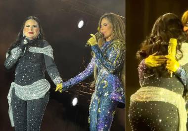 Emotivo. El público coreó “no están solas” mientras ambas cantantes se abrazaban durante ‘En Medio de la Tempestad’.