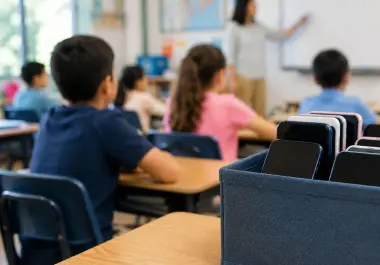 Algunas escuelas continuarán utilizando cajas de seguridad dentro de las aulas para resguardar los teléfonos de los estudiantes.