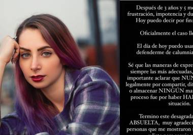 La influencer compartió en redes sociales que el proceso legal en su contra ha llegado a su fin, con una resolución definitiva.