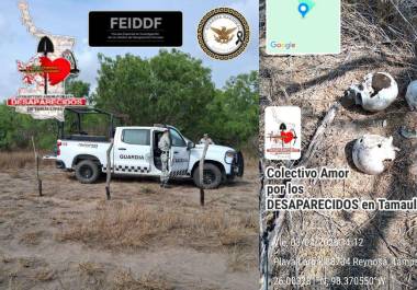 Fotografías de la fosa clandestina en el predio de Reynosa