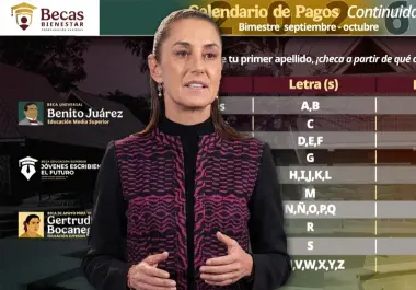 Los depósitos de las becas Benito Juárez, Jóvenes Escribiendo el Futuro y Gertrudis Bocanegra comienzan el 19 de octubre. Los estudiantes de nuevo ingreso recibirán sus tarjetas bancarias en noviembre y diciembre.