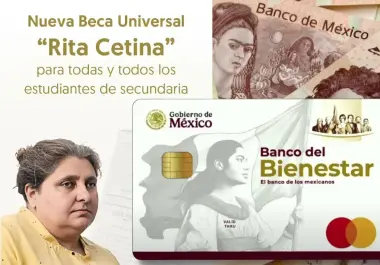 La Beca ‘Rita Cetina’ está en la etapa de entrega de tarjetas por el Banco Bienestar, con el apoyo económico se busca que estudiantes de secundarias públicas reciban el dinero para continuar sus estudios.