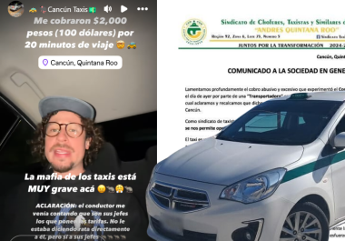 El Gobierno de Quintana Roo respondió asegurando que las tarifas están reguladas, mientras que el sindicato de taxistas defendió a los conductores,