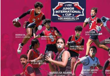 Atletas saltillenses destacaron con el Team MX en el USA Football Junior International Cup 2026, celebrado en Los Ángeles, California.