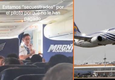Pasajeros grabaron el momento, permanecieron dentro del avión por varias ocho horas.