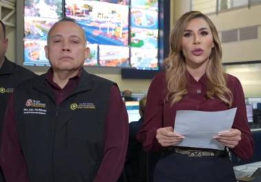 Marina del Pilar Ávila informó que Ensenada y San Felipe concentran las búsquedas tras las intensas precipitaciones relacionadas con la tormenta tropical Rachel. Más de 14 mil efectivos participan en la emergencia.