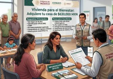 El programa Vivienda para el Bienestar contempla casas de hasta 630 mil pesos para familias que cumplan con requisitos de ingresos, vivienda y seguridad social.