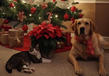 La planta Nochebuena es tóxica para gatos y perros.